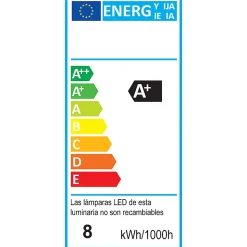 Applique LED URBAN 12W, 60 cm, finition chrome brillant, 4000 K, en ABS Kibath