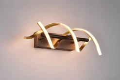 Applique LED 22W dimmable 3 teintes design spiralée noir et laiton mat - Trio - Sequence