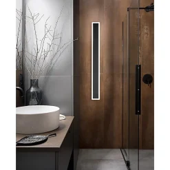 Applique led WALLY en aluminium 17W 3000K Perenz 62,5 cm noire