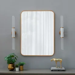 Applique longiligne argent et or double éclairage - Hita