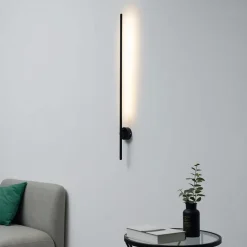 Applique longiligne noire lumière indirecte LED - Mandal
