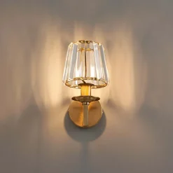 Applique luxueuse métal finition laiton et cristal - Odrina