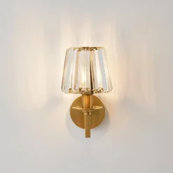 Applique luxueuse métal finition laiton et cristal - Odrina