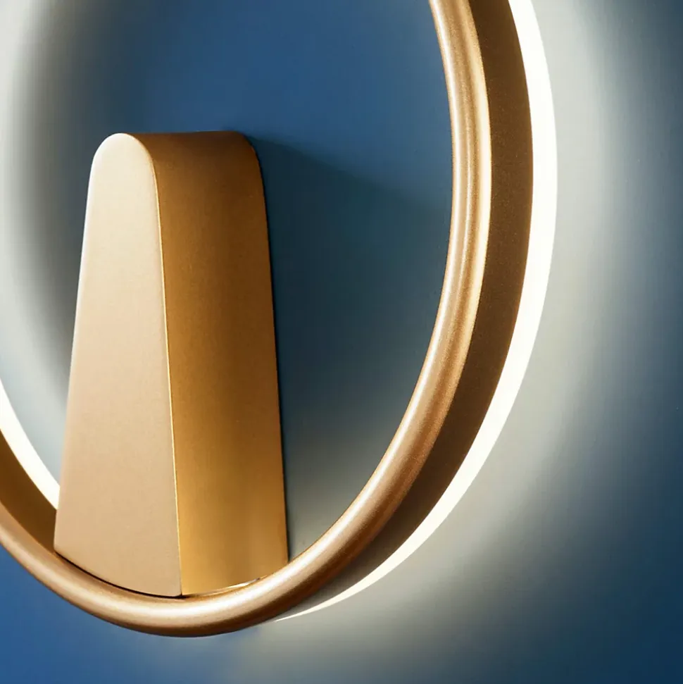 Applique minimaliste cercle LED doré - Scott