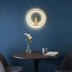 Applique minimaliste cercle LED doré - Scott