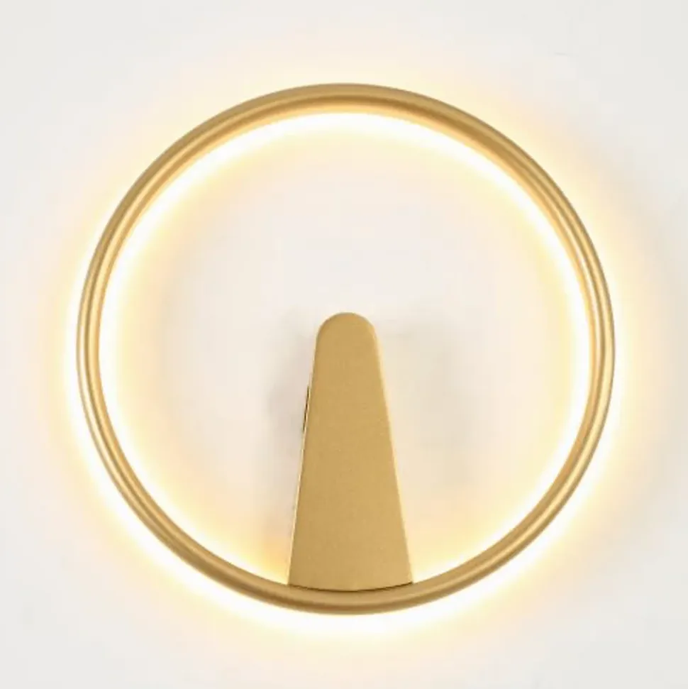 Applique minimaliste cercle LED doré - Scott
