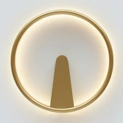 Applique minimaliste cercle LED doré - Scott