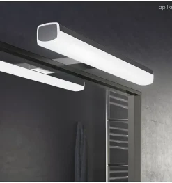 Applique miroir de salle de bain LED à crochets multiples - Dimmable de 3000K à 5700K - 30cm - Modèle Lyra