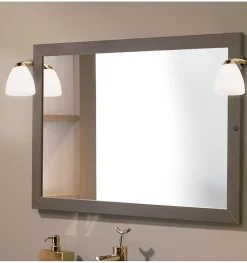 Applique miroir de salle de bain LED à crochets multiples - Lumière neutre (4000K) - 8.3cm - Nisio Model (Bronze)