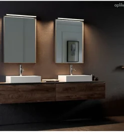 Applique miroir de salle de bain LED à crochets multiples - Dimmable de 3000K à 5700K - 80cm - Modèle Lyra