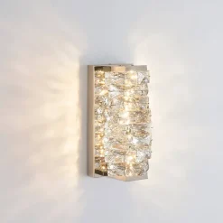 Applique métal chromé et cristaux - Elina