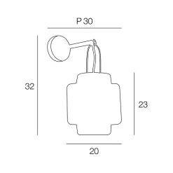Applique métal et jacinthe naturel Cancun E27 15W IP44 L.20 x l.30 x H.23 x P.30 cm