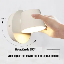 Applique Mural LED avec Projecteur Orientable 6W 2700K Lumière Chaude de Lecture en Aluminium Blanc Design Nordique Mode