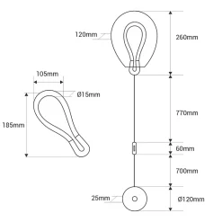 Applique mural LED poli en forme de ballon verre bleu froissé lumière chaude 8W avec interrupteur intégré dans le câble