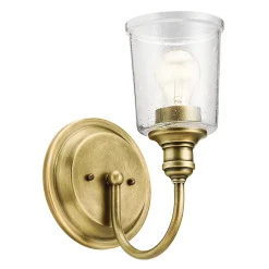 Applique murale à 1 lumière Elstead Waverly, laiton naturel, E27