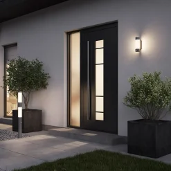 Applique murale à détection Callisto 800lm 14W IP44 GoodHome gris anthracite