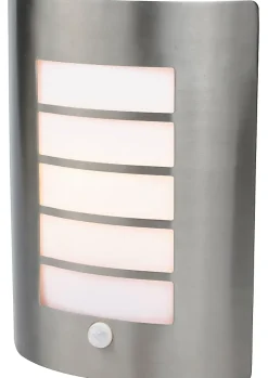 Applique murale à détection Grandy E27 40W IP44 GoodHome gris chrome