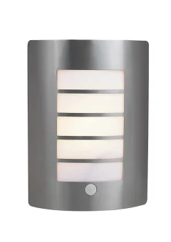 Applique murale à détection Grandy E27 40W IP44 GoodHome gris chrome