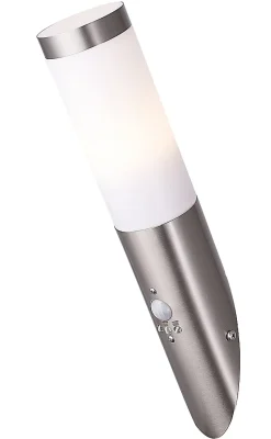 Applique murale à détection Hollis E27 15W IP44 chrome