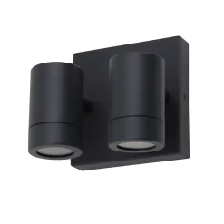 Applique murale 2 têtes Tongoa GU10 25W IP44 Goodhome gris