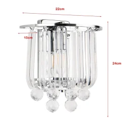 Applique murale Alnwick E14 24 x 22 x 15 cm chrome lux.pro