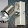 Applique murale aluminium brosse 1 Spot orientable inclinable 42W GU10 design