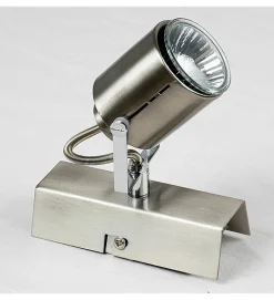 Applique murale aluminium brosse 1 Spot orientable inclinable 42W GU10 design