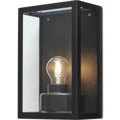 Applique murale Ambler E27 IP44 GoodHome noir