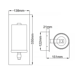 Applique murale Angelo 1 lumière