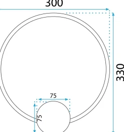 APPLIQUE MURALE APP1383-CW BLACK 30CM