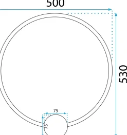 APPLIQUE MURALE APP1390-CW GOLD 50CM