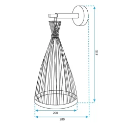 APPLIQUE MURALE APP1340-1W BEIGE