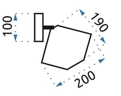 APPLIQUE MURALE APP534-1W BLACK GOLD