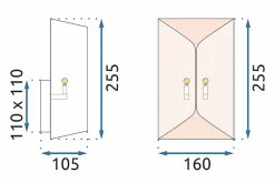 APPLIQUE MURALE APP1055-1W BLACK