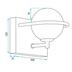 APPLIQUE MURALE APP1300-1W BLACK GOLD