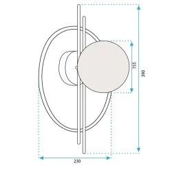 APPLIQUE MURALE APP1435-W BLACK