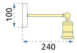 APPLIQUE MURALE APP618-1W BLACK