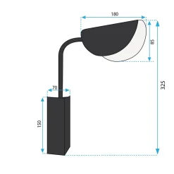 APPLIQUE MURALE APP1262-1W BLACK