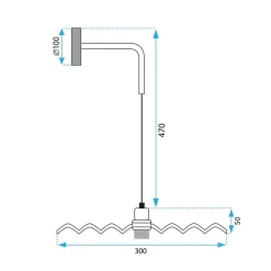 APPLIQUE MURALE APP1355-1W BLACK