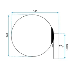 APPLIQUE MURALE APP949-1W BLACK