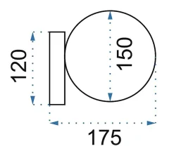 APPLIQUE MURALE APP1009-1W GOLD