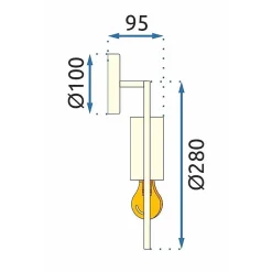 APPLIQUE MURALE APP922-1W GOLD