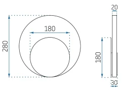 APPLIQUE MURALE APP992-W GOLD 28X28X28CM