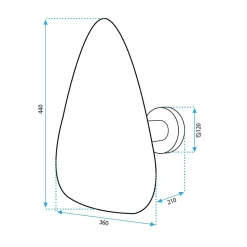 APPLIQUE MURALE APP1423-1W WHITE