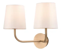 Applique murale Arrioph 2 lampes E14 IP20 or et