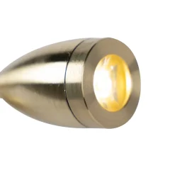 Applique murale Art déco dorée avec USB et abat-jour noir - Brescia