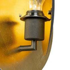 Applique murale Art déco noire avec or - Emilienne