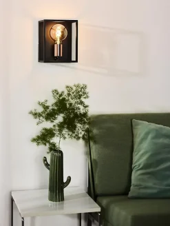 Applique murale ARTHUR en métal avec 1xE27 - Noir - Lucide