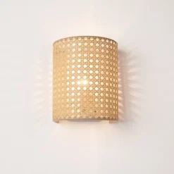 Applique murale Ascot E27 20 x 16 x 12 cm blanc aspect rotin lux.pro