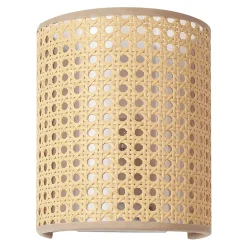 Applique murale Ascot E27 20 x 16 x 12 cm blanc aspect rotin lux.pro